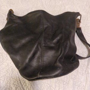 Black leather purse